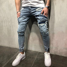 Load image into Gallery viewer, Skinny biker jeans