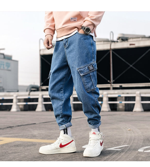 Streetwear Blue Jeans Pants